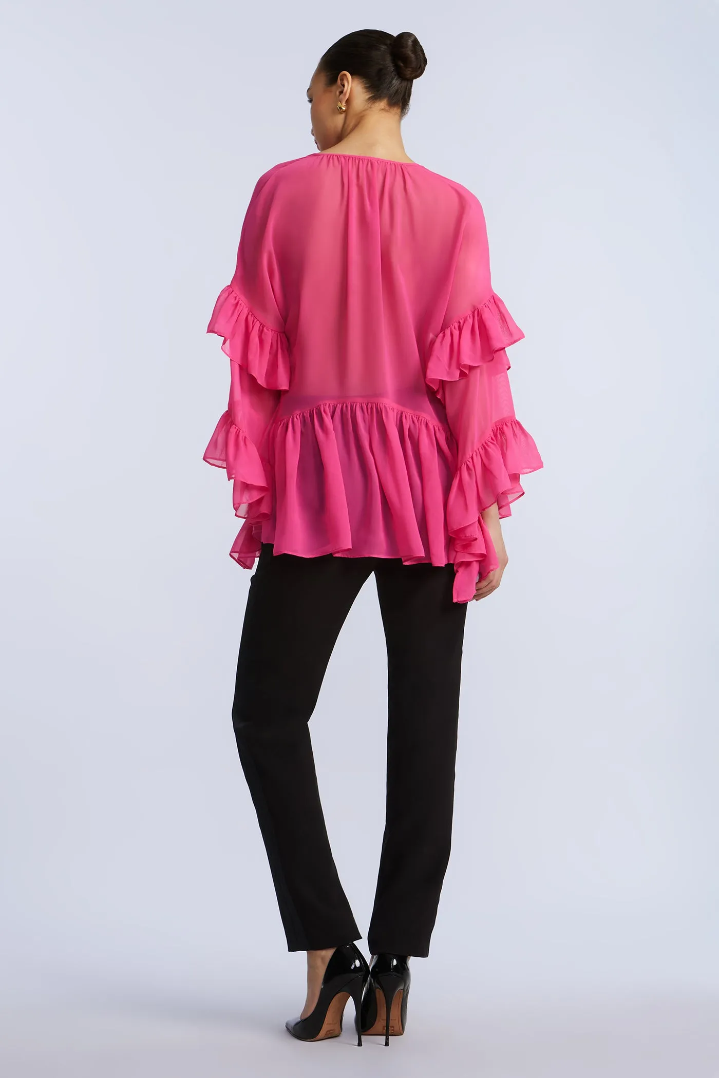 Ruffle Swing Top sold by BCBGMaxAzria product image thumbnail 3