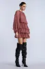 Chiffon Ruffle Mini Dress sold by BCBGMaxAzria