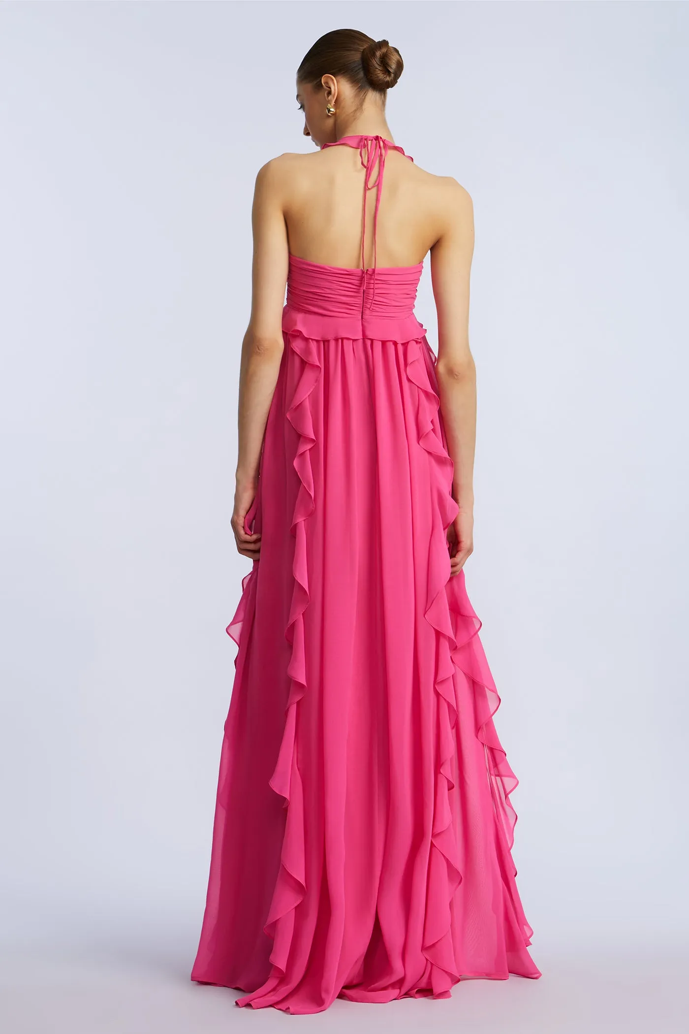 Ruffle Chiffon Gown sold by BCBGMaxAzria product image thumbnail 2