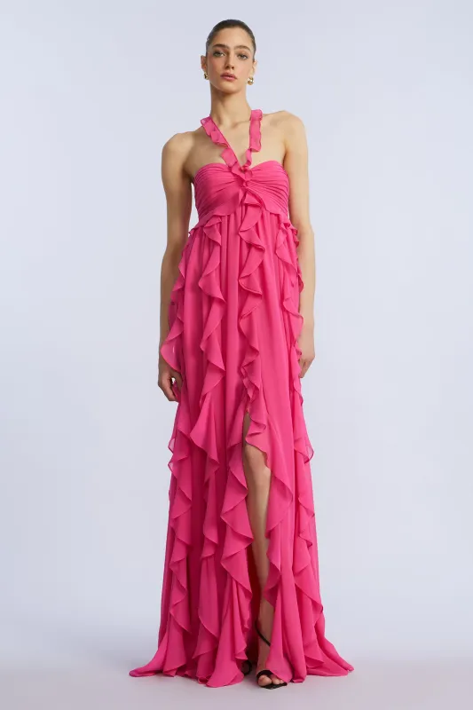 Ruffle Chiffon Gown sold by BCBGMaxAzria