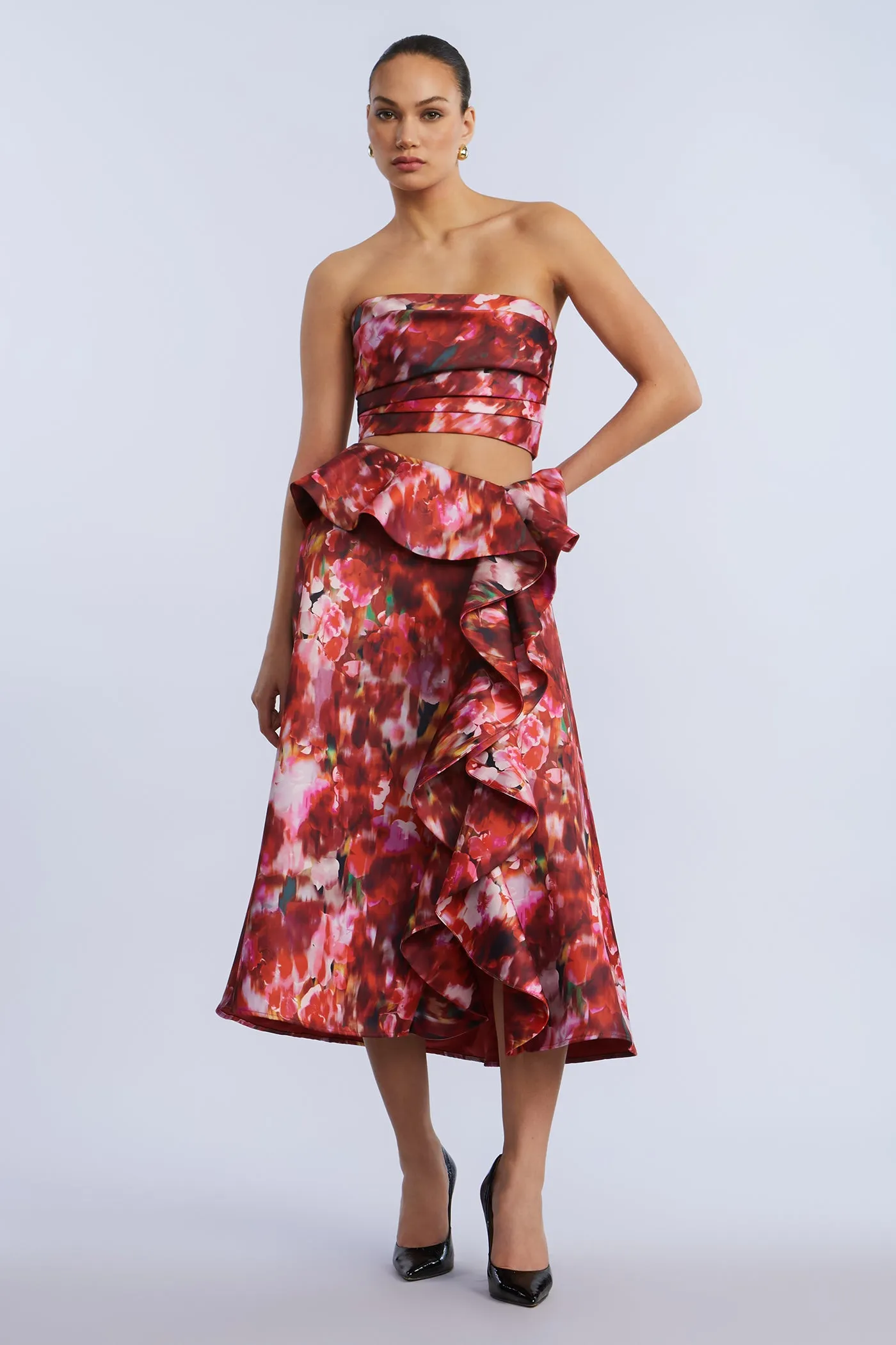 Pleated Satin Bustier sold by BCBGMaxAzria