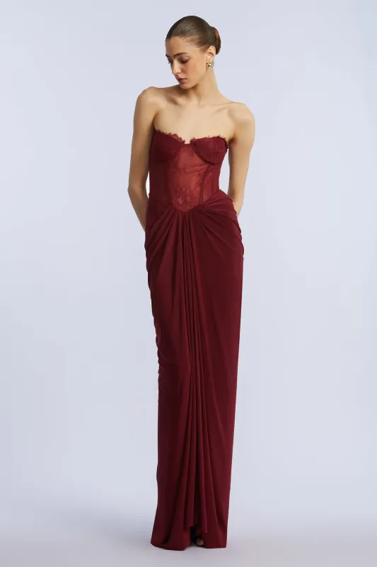 Lace & Jersey Gown sold by BCBGMaxAzria