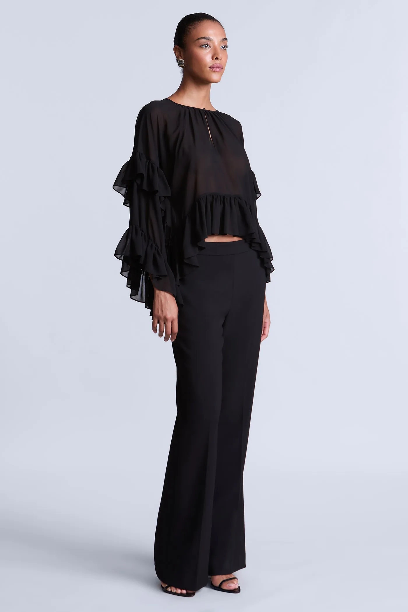 Ruffle Swing Top sold by BCBGMaxAzria product image thumbnail 3