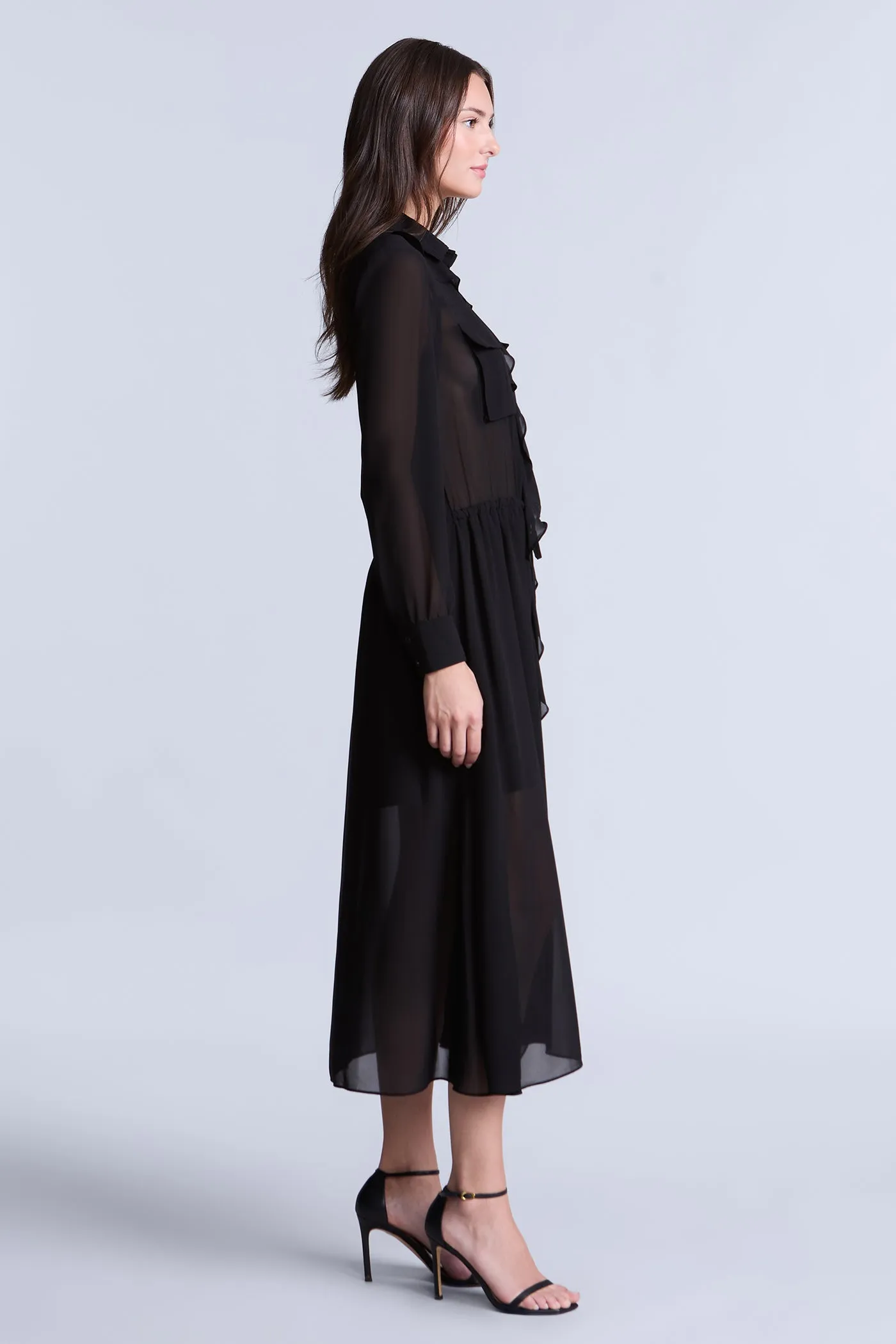 Solid Ruffle Dress sold by BCBGMaxAzria product image thumbnail 5