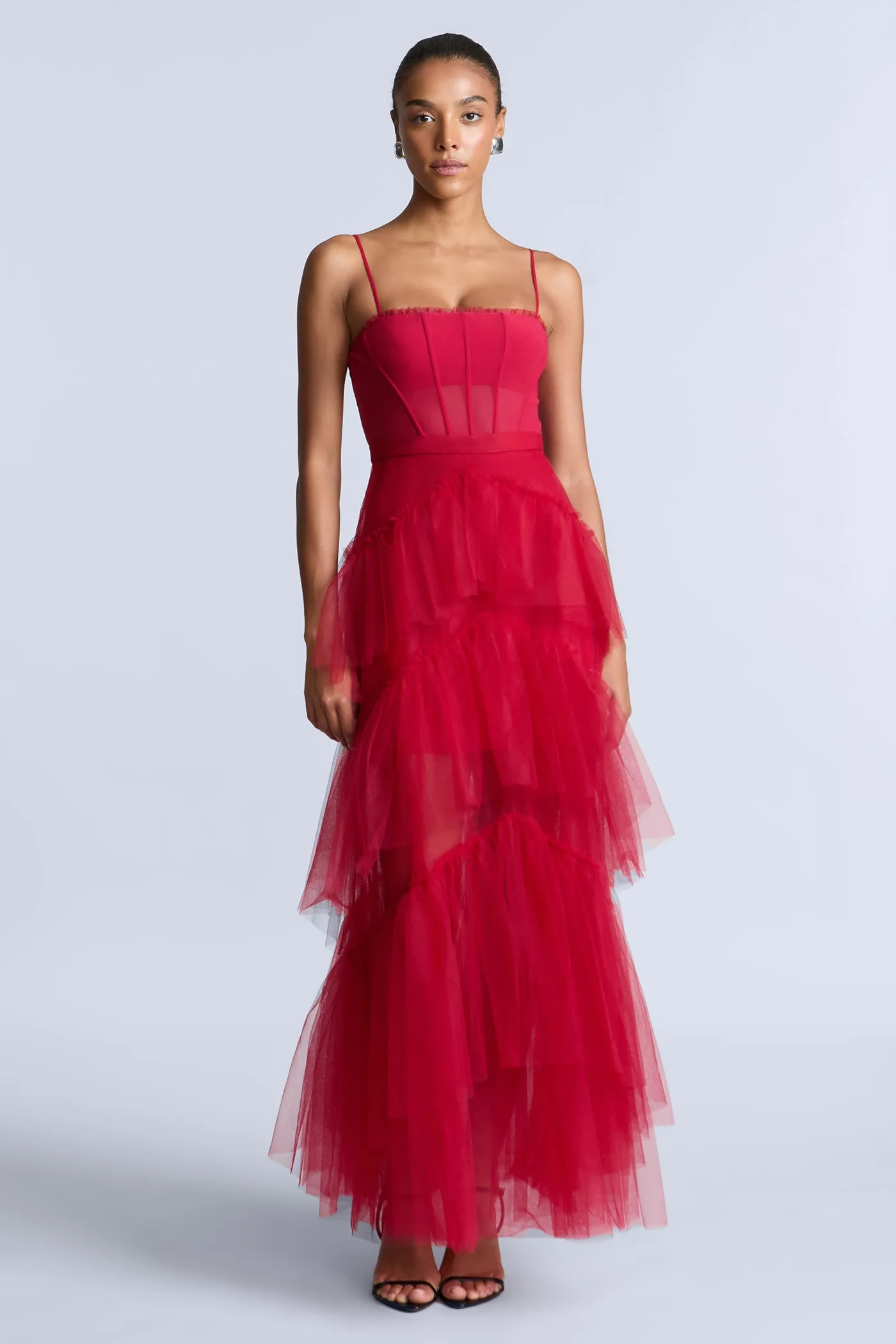Oly Tiered Ruffle Tulle Evening sold by BCBGMaxAzria product image thumbnail 5