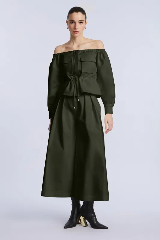Off Shoulder Drawstring Top sold by BCBGMaxAzria