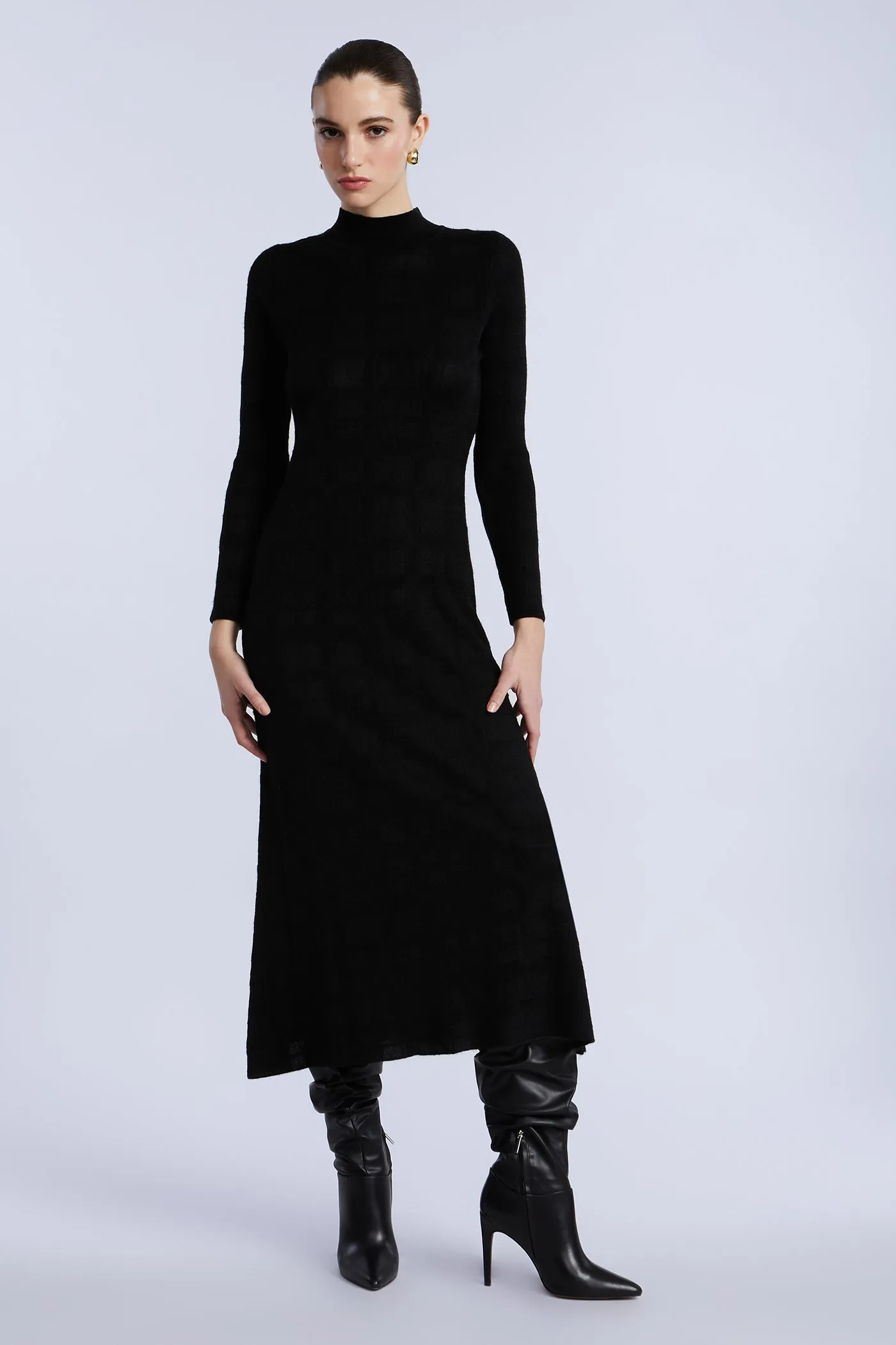 Turtleneck Openweave Dress sold by BCBGMaxAzria product image thumbnail 5