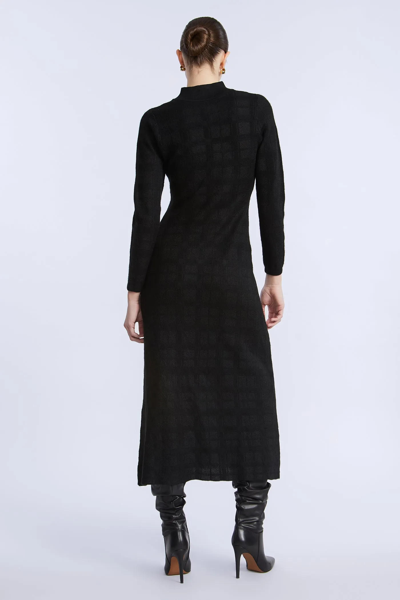 Turtleneck Openweave Dress sold by BCBGMaxAzria product image thumbnail 2