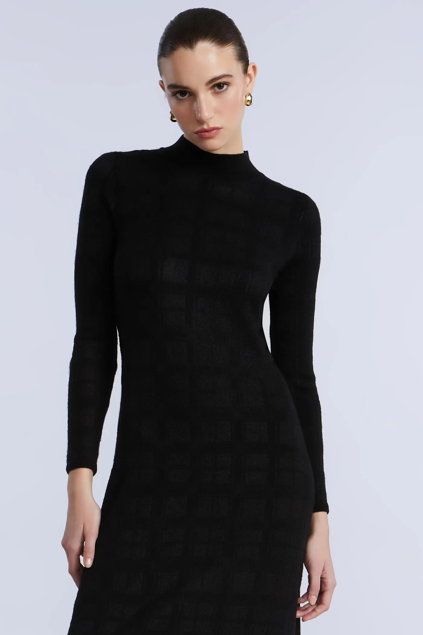 Turtleneck Openweave Dress sold by BCBGMaxAzria product image thumbnail 4