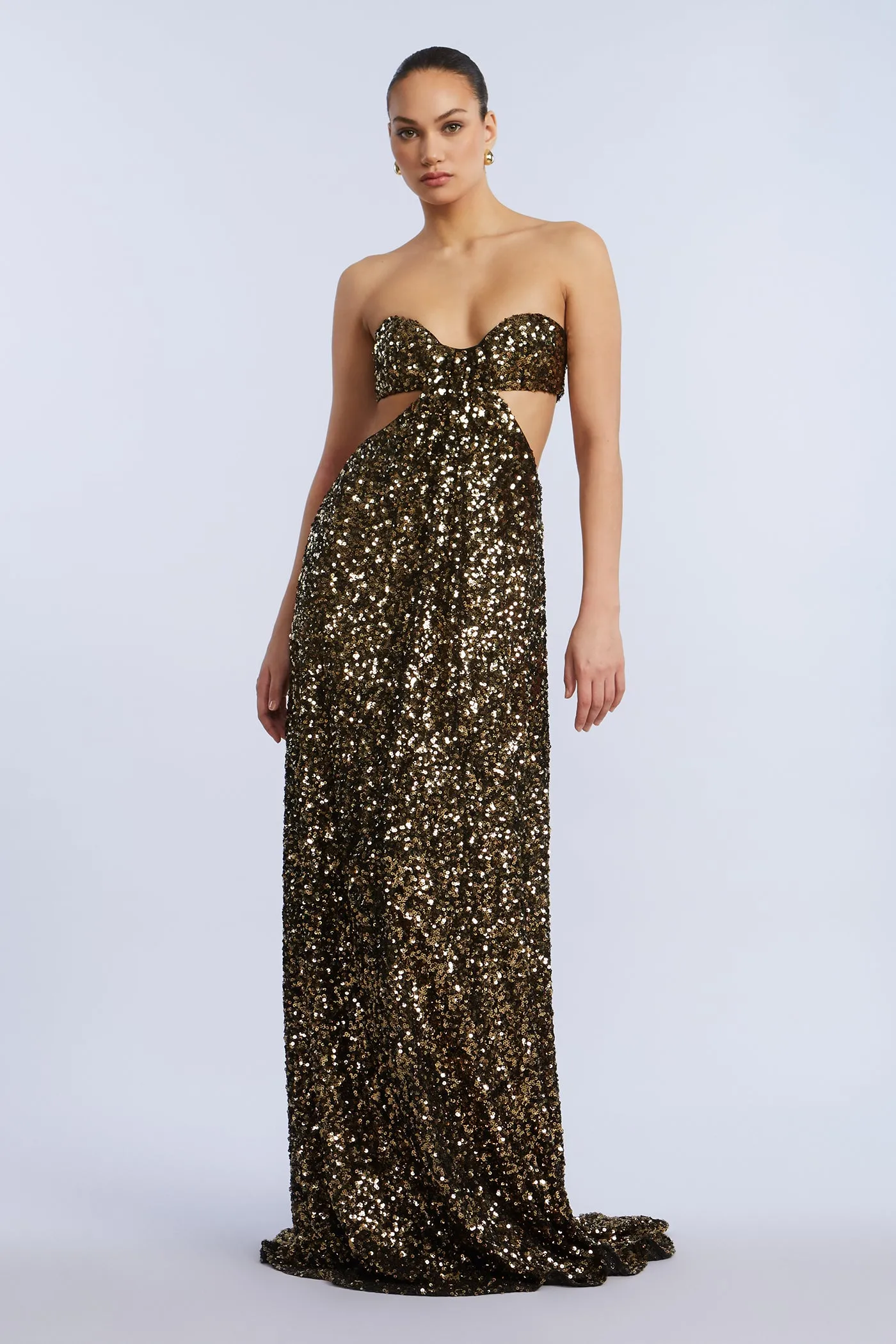 Sequin Strapless Gown sold by BCBGMaxAzria