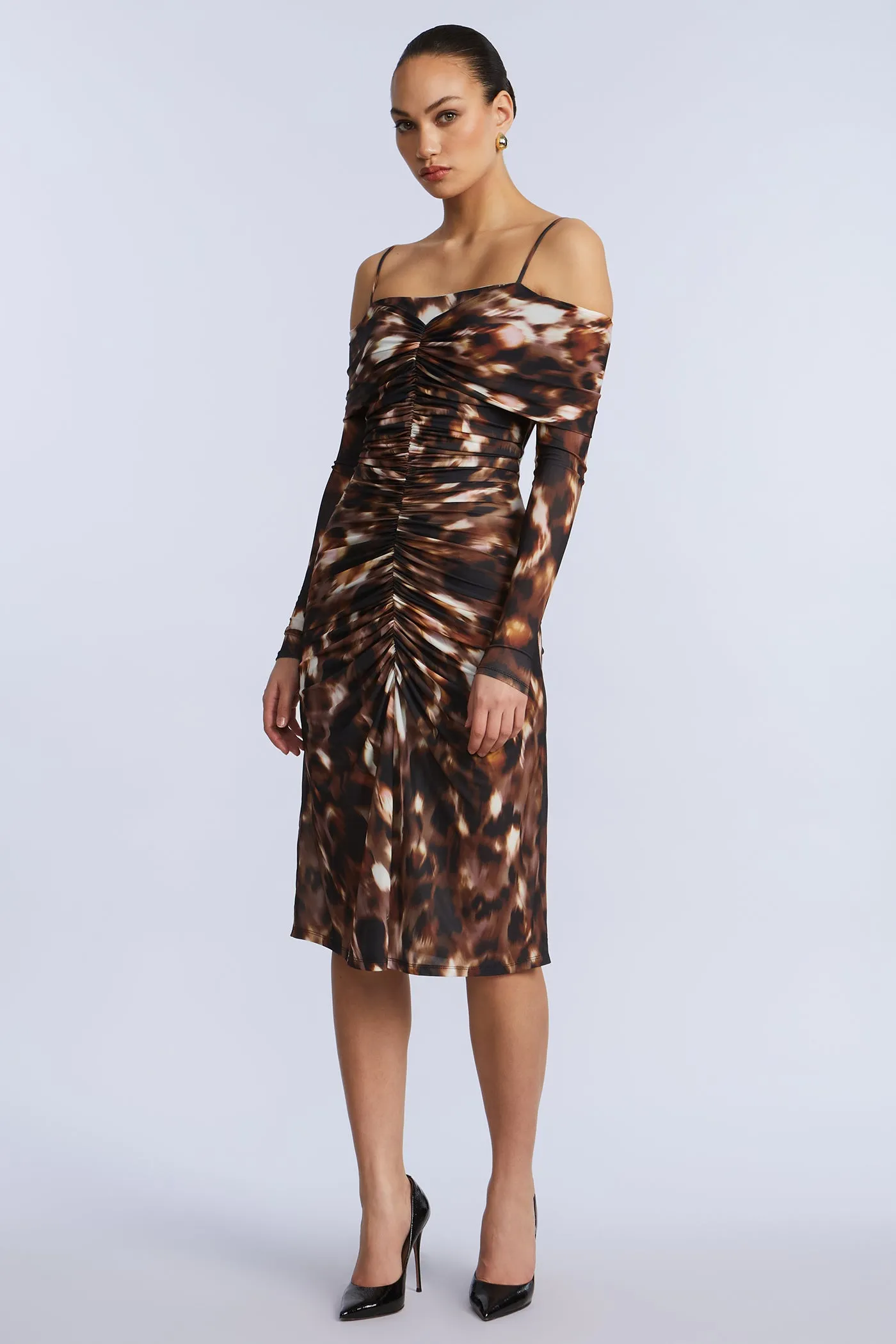 Jersey Off Shoulder Dress sold by BCBGMaxAzria product image thumbnail 5