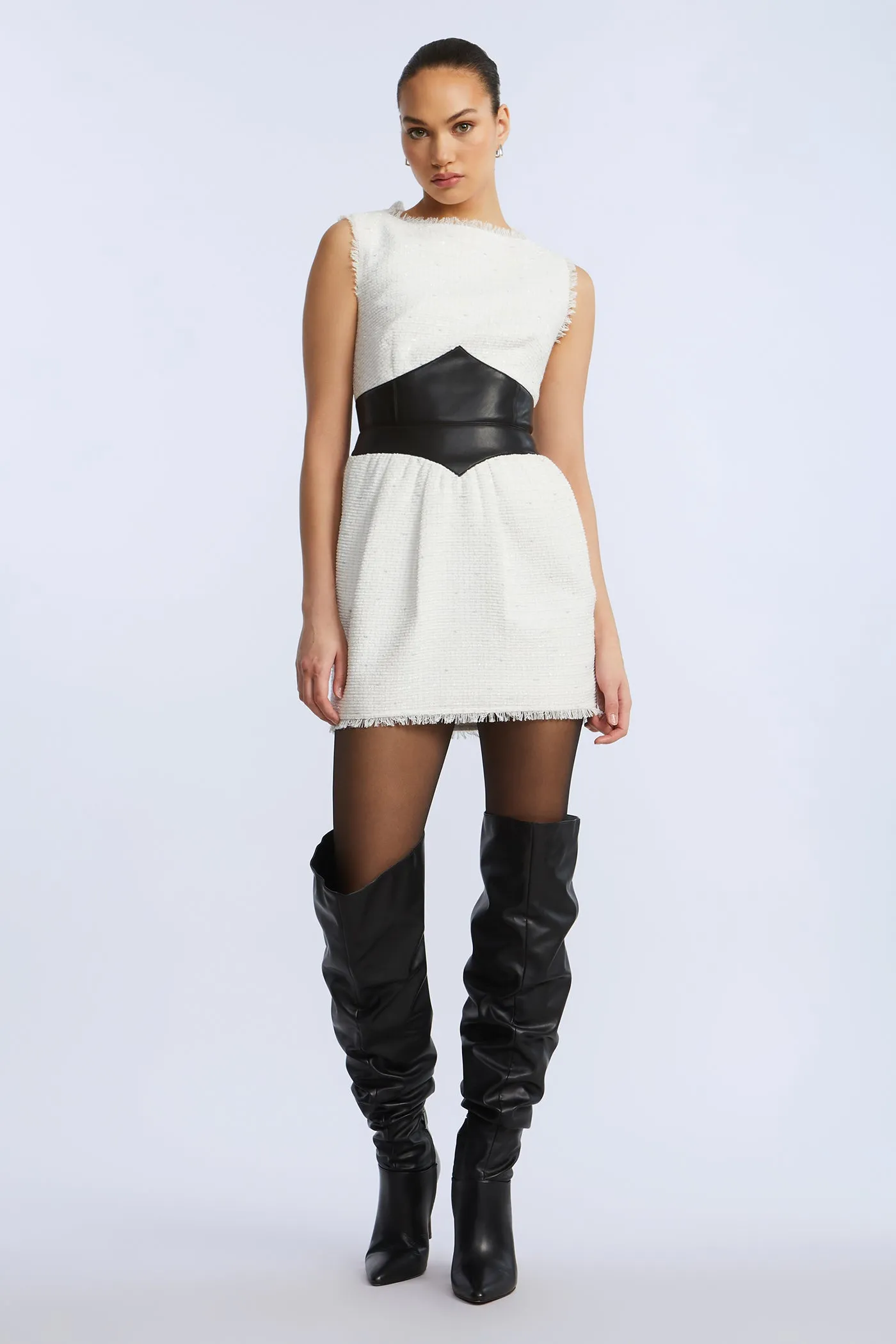 Leather Tweed Dress sold by BCBGMaxAzria product image thumbnail 5