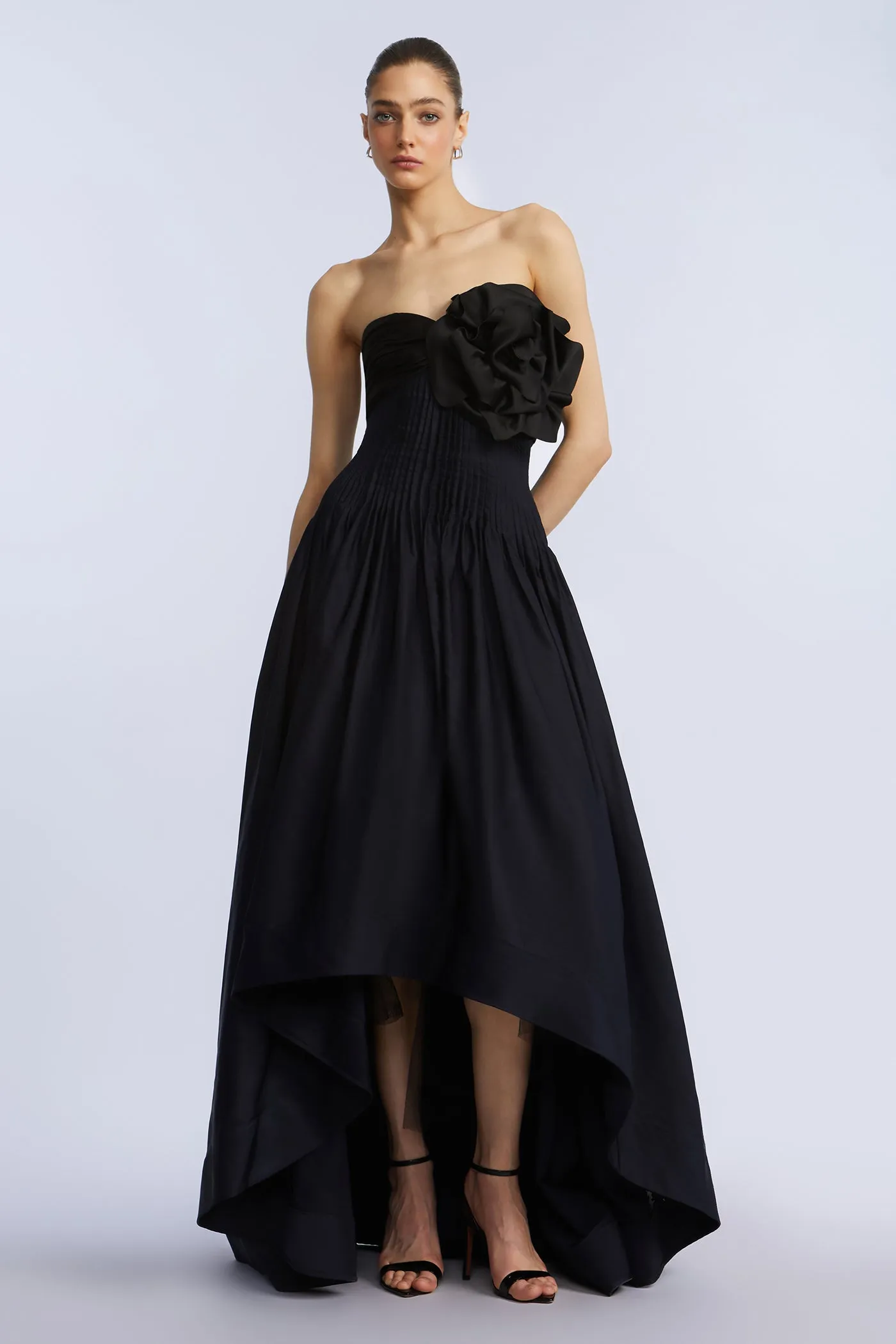 High Low Gown With Flower sold by BCBGMaxAzria