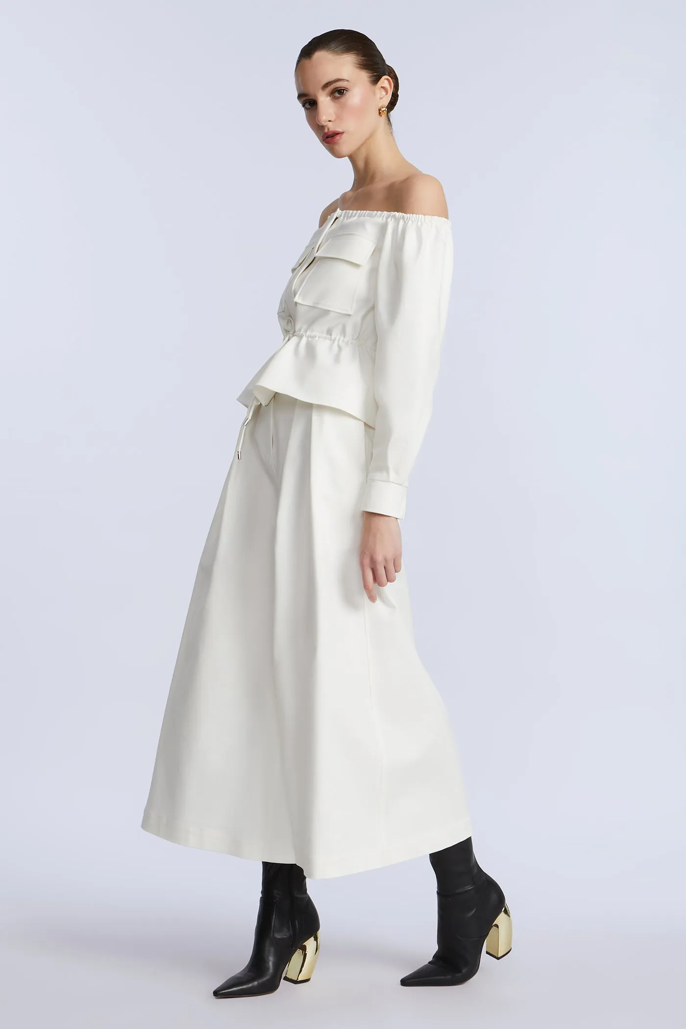 Pleated Front Crop Pant sold by BCBGMaxAzria product image thumbnail 4