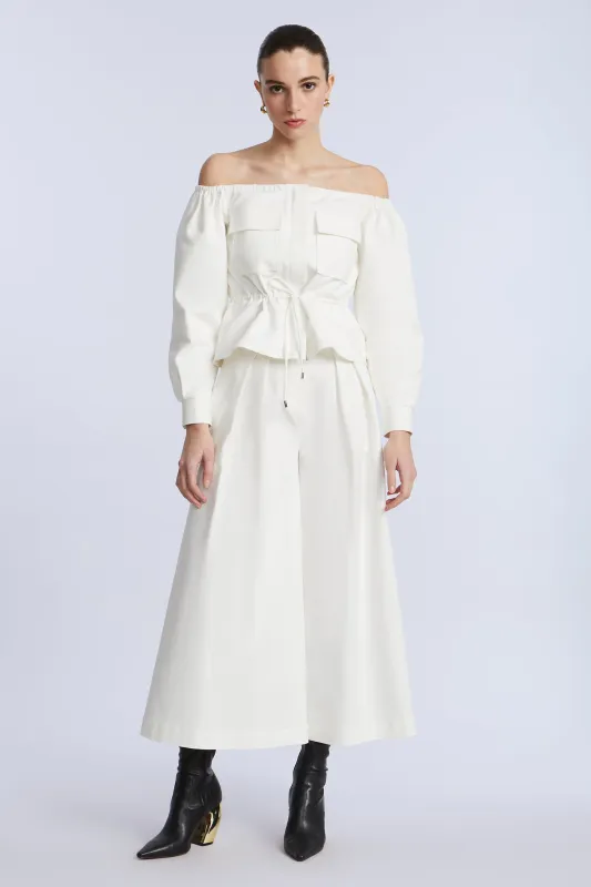 Pleated Front Crop Pant sold by BCBGMaxAzria