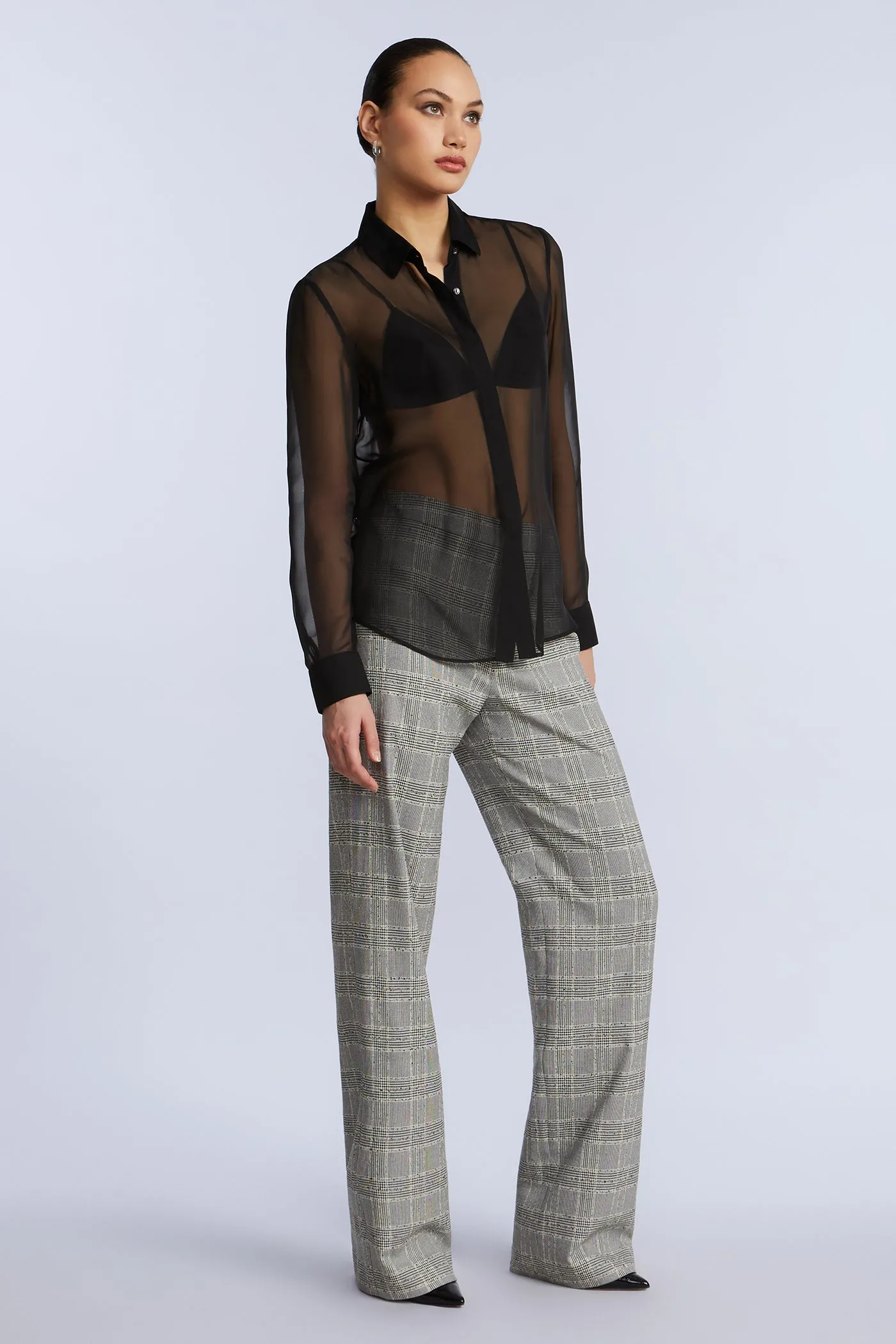 Chiffon Button Down sold by BCBGMaxAzria product image thumbnail 4