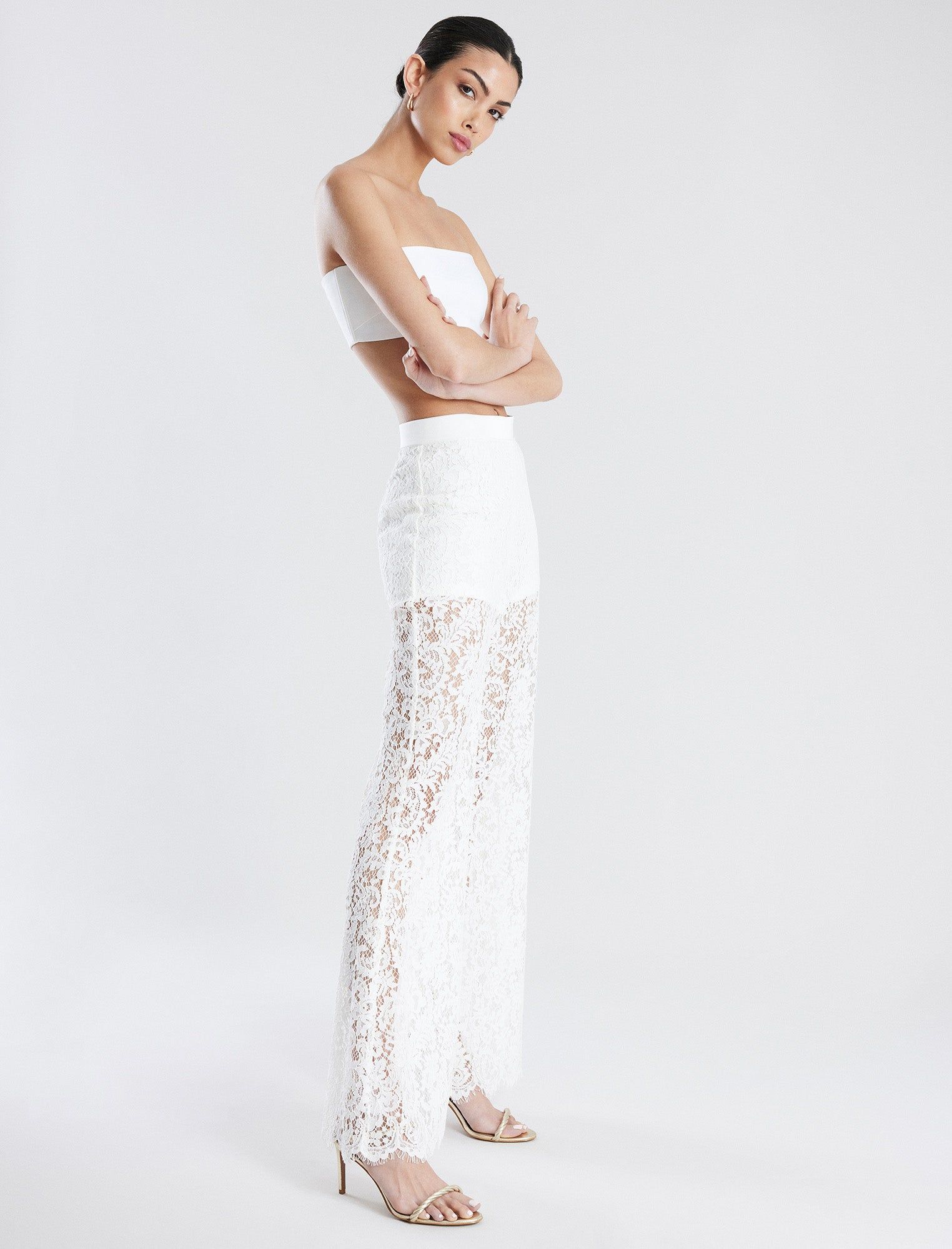 Wide-Leg Lace Pant sold by BCBGMaxAzria product image thumbnail 3