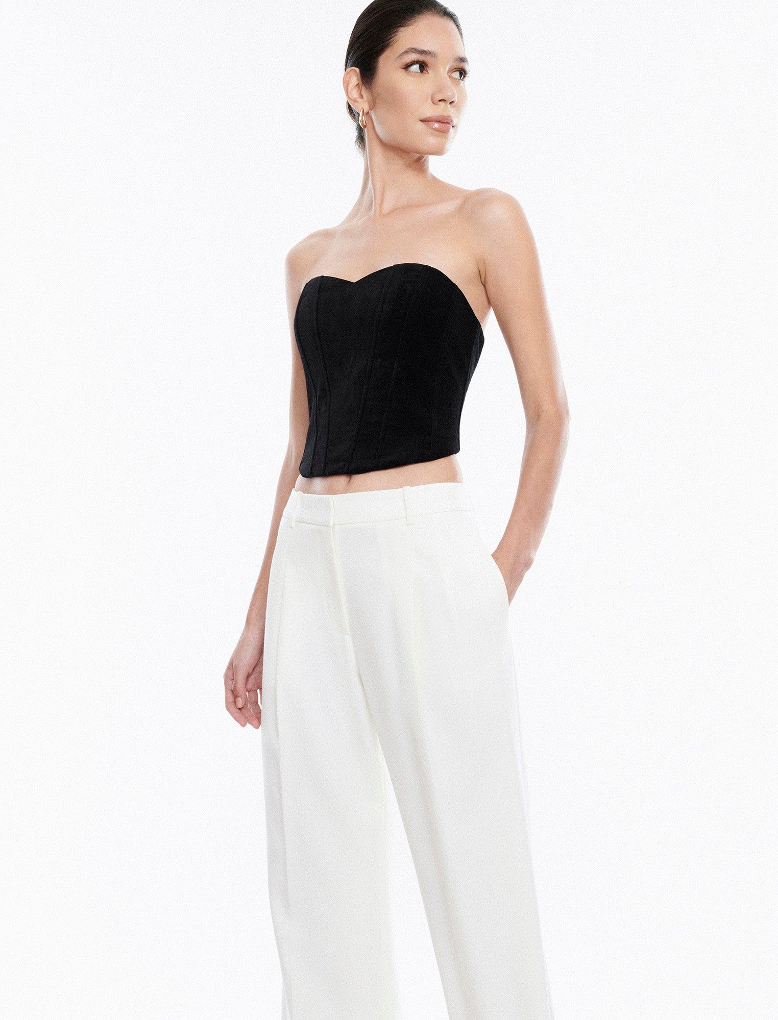 Velvet Sweetheart Bustier Top sold by BCBGMaxAzria product image thumbnail 3