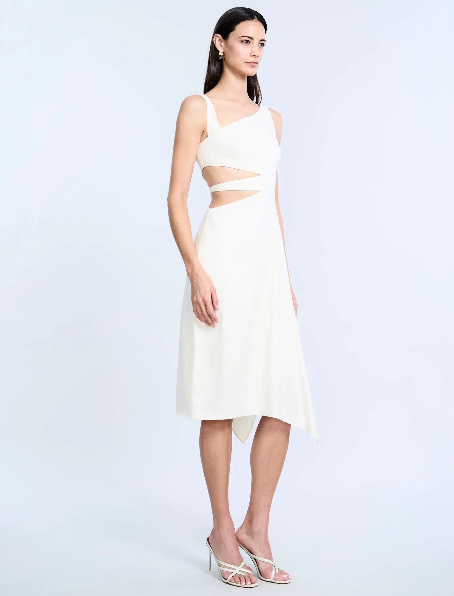 Cutout Linen Dress sold by BCBGMaxAzria product image thumbnail 3