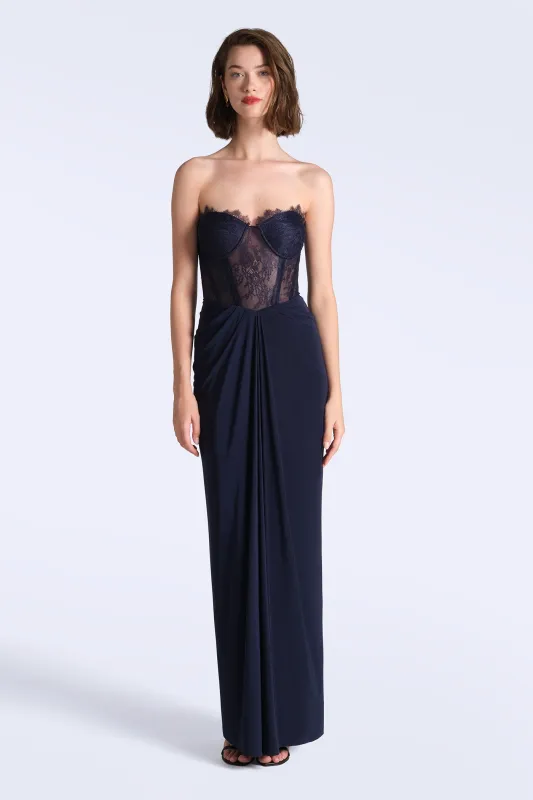 Lace & Jersey Gown made by BCBGMaxAzria