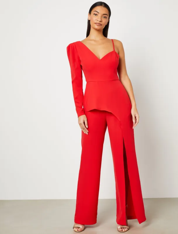 Juno One Sleeve Jumpsuit made by BCBGMaxAzria