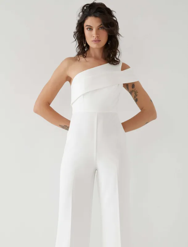 Coraline Cold Shoulder Jumpsuit sold by BCBGMaxAzria