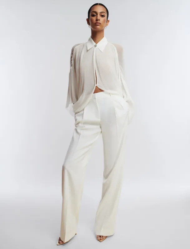 Wide-Leg Creased Trouser sold by BCBGMaxAzria