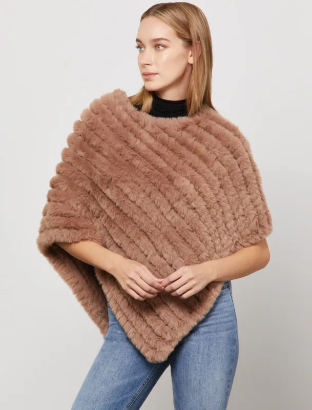 Elinor Faux Fur Poncho Capelet sold by BCBGMaxAzria