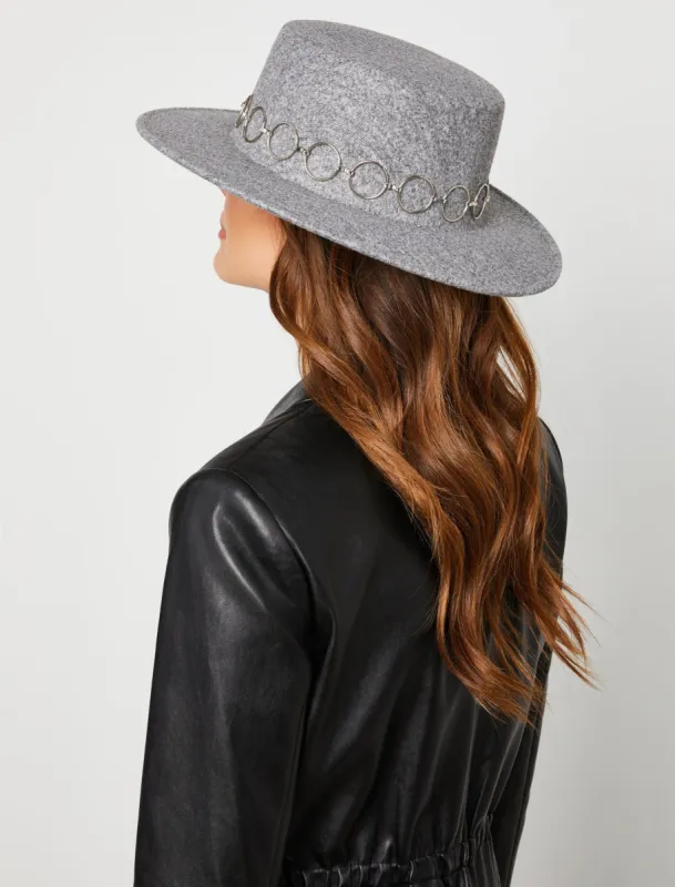 Wide Brim Chain Boater Hat sold by BCBGMaxAzria