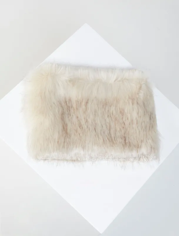 Faux Fur & Cable Knit Reversible Cowl Scarf sold by BCBGMaxAzria