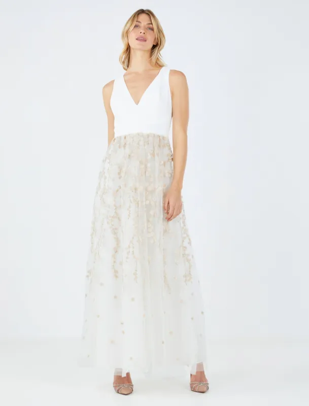 Madelyn Floral Embroidered Evening Gown sold by BCBGMaxAzria