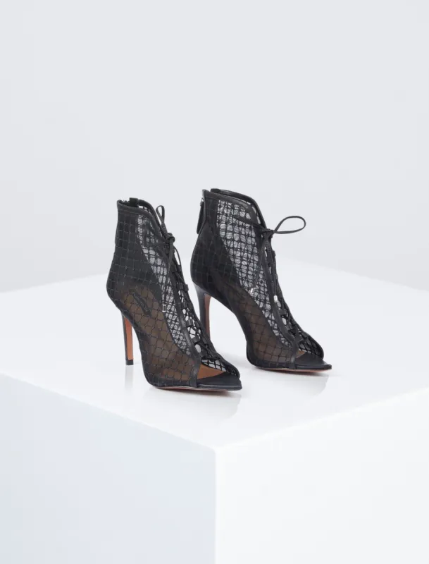 Ellise Mesh Lace-Up Bootie sold by BCBGMaxAzria