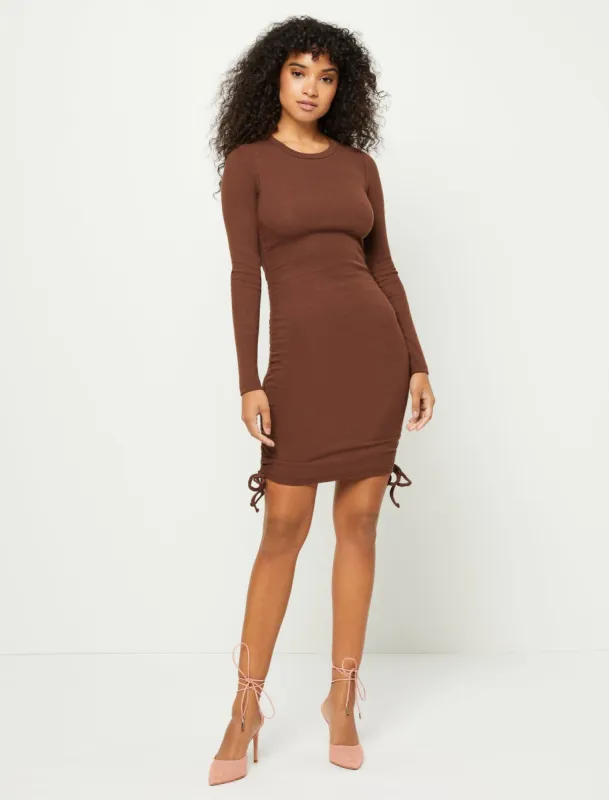 Long Sleeve Drawstring Dress sold by BCBGMaxAzria