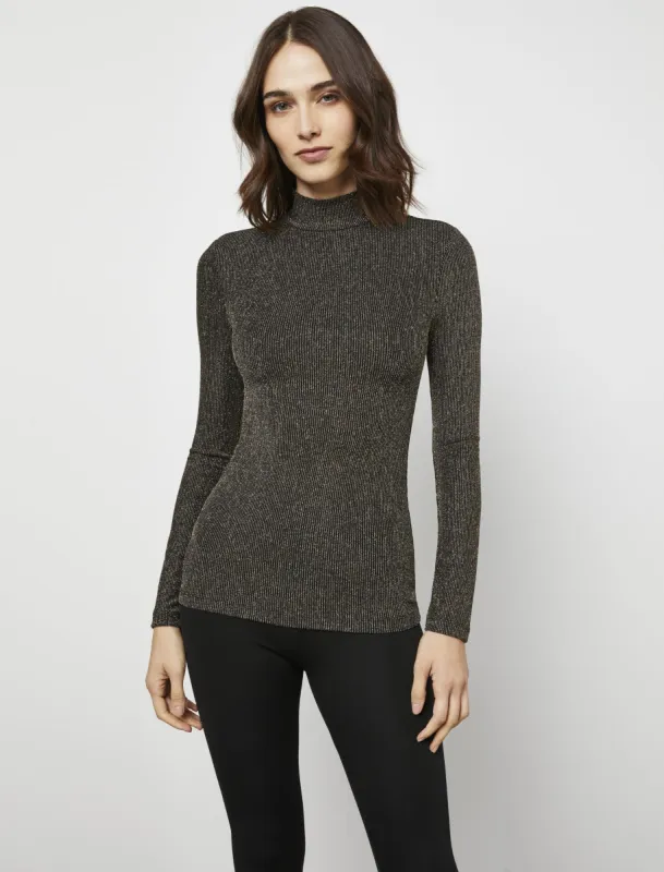 Metallic Turtleneck Top sold by BCBGMaxAzria