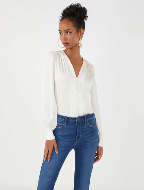 V-Neck Satin Bodysuit sold by BCBGMaxAzria