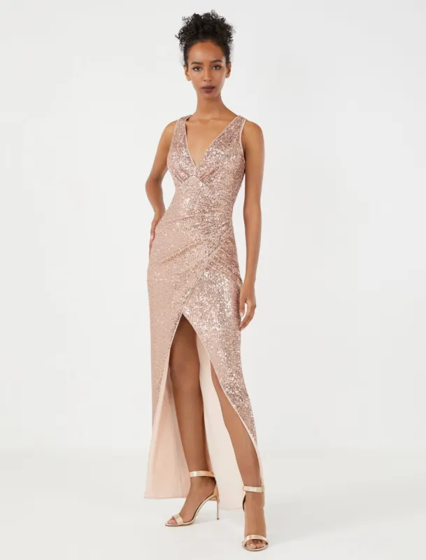 Elena Sequin Evening Dress sold by BCBGMaxAzria