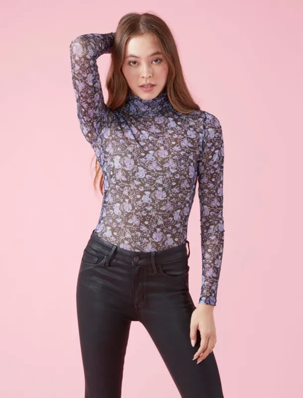 Mesh Turtleneck Top sold by BCBGMaxAzria