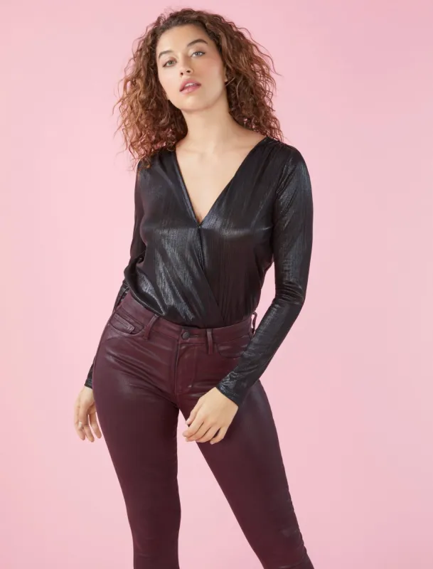 Metallic Sheen Bodysuit sold by BCBGMaxAzria