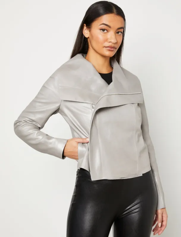 Asymmetrical Leather Moto Jacket sold by BCBGMaxAzria