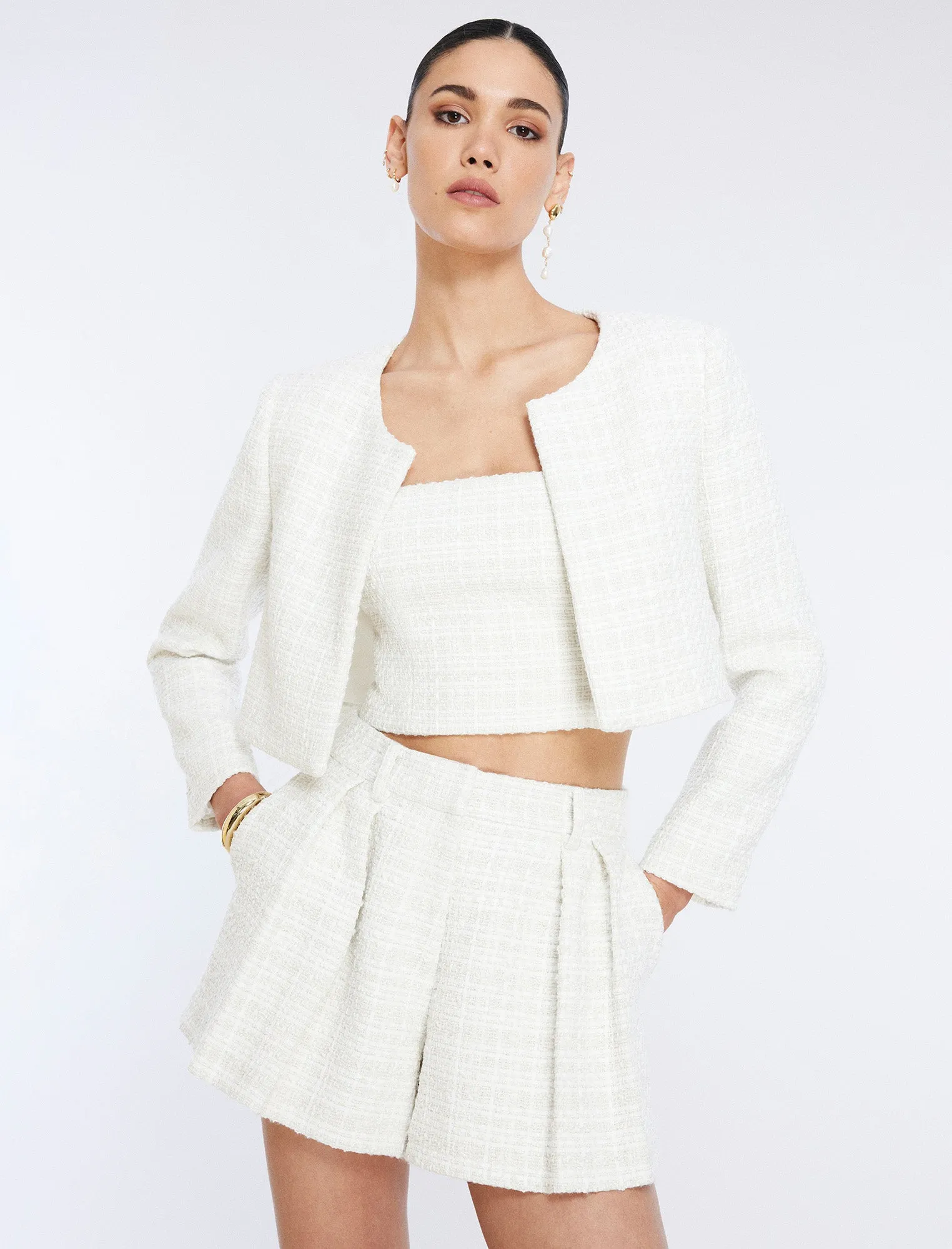 Cropped Tweed Jacket sold by BCBGMaxAzria