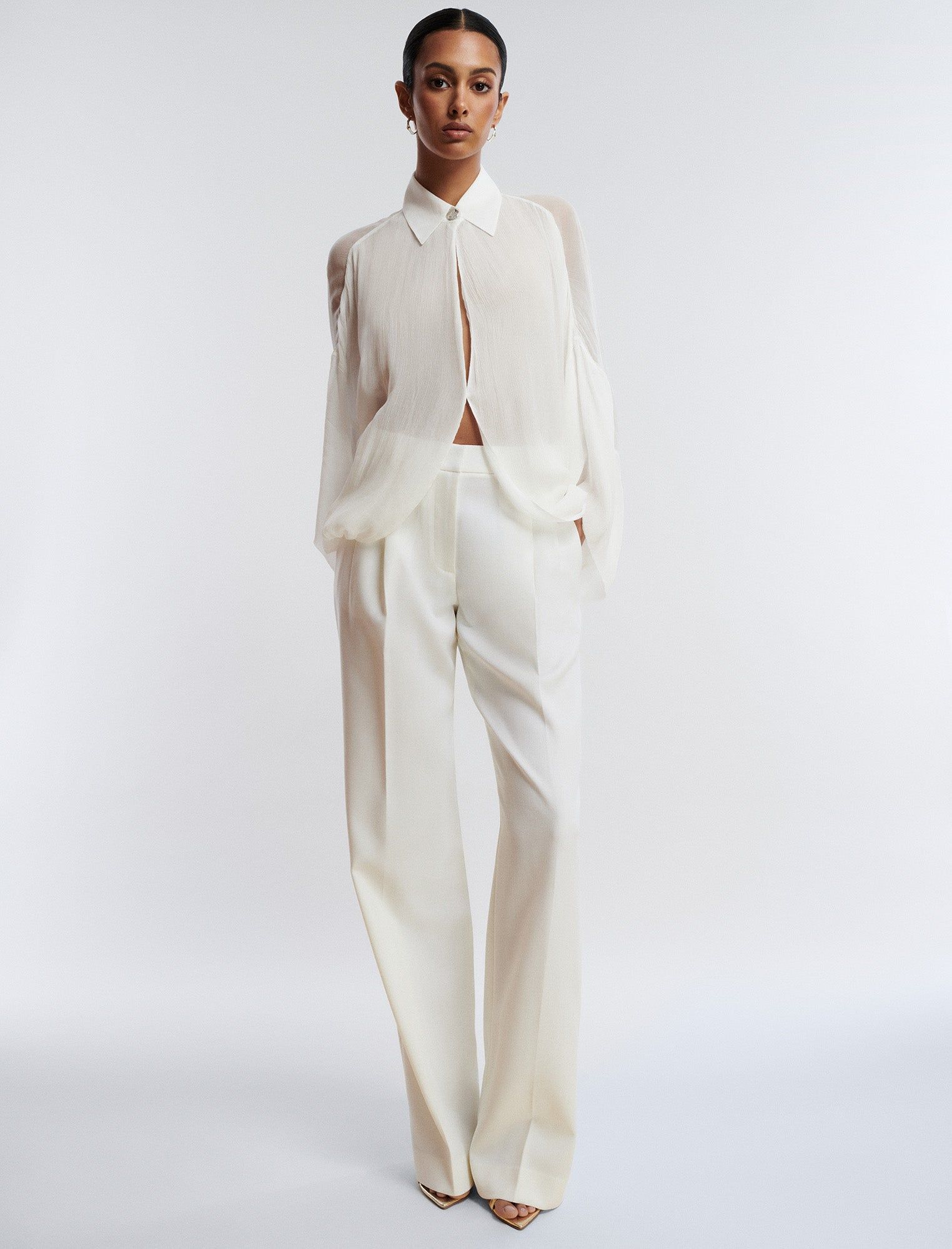 Button-Up Cape Top sold by BCBGMaxAzria product image thumbnail 2