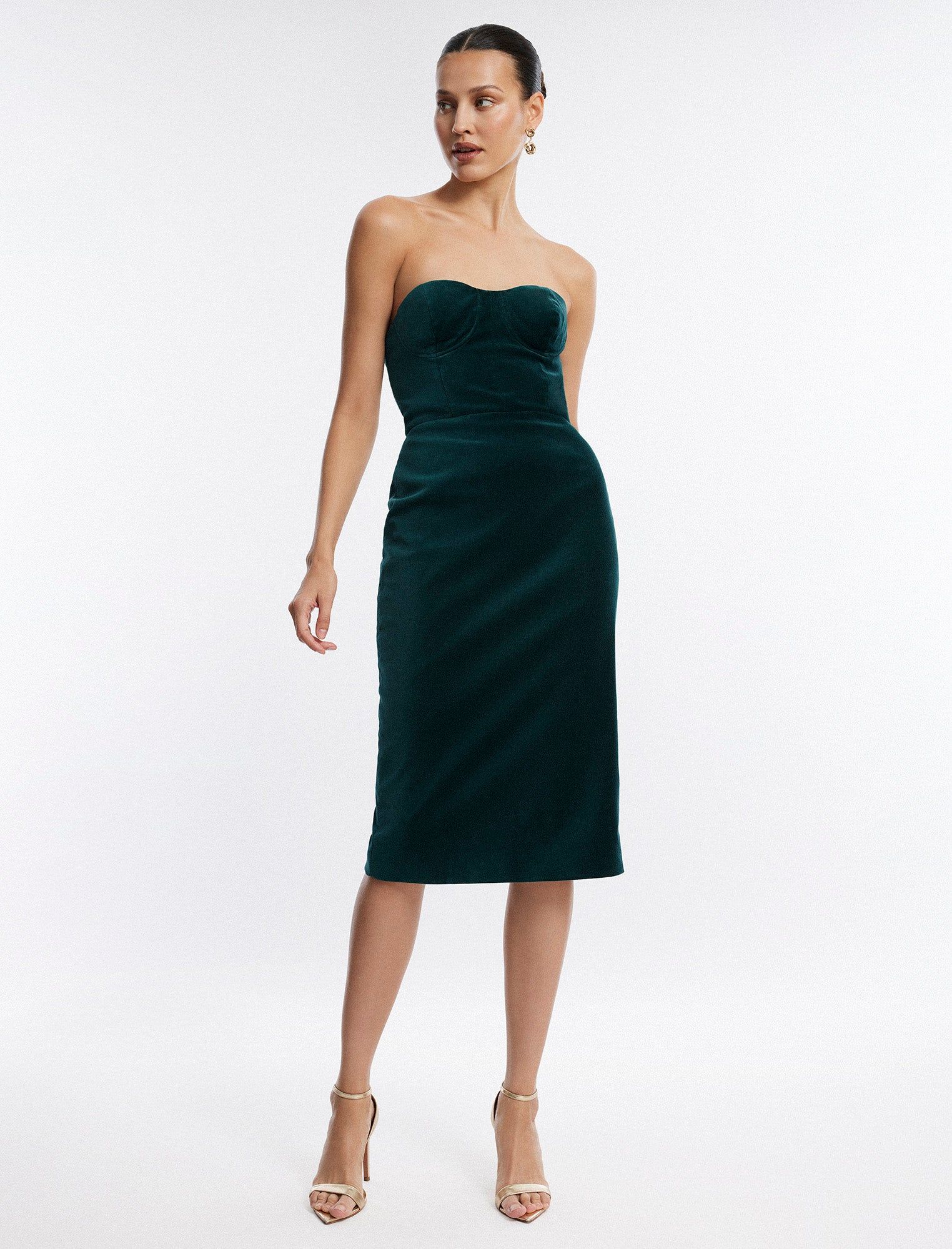 Ambrose Velvet Bustier Dress sold by BCBGMaxAzria product image thumbnail 2