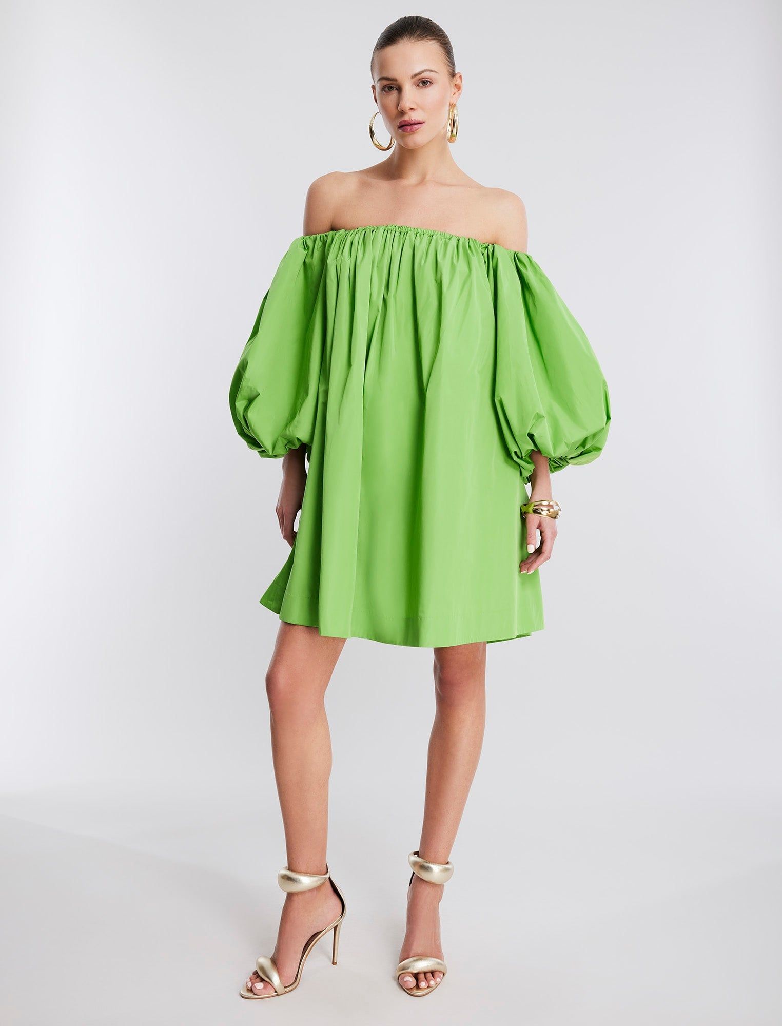 Adelaide Balloon Sleeve Mini Dress sold by BCBGMaxAzria product image thumbnail 4