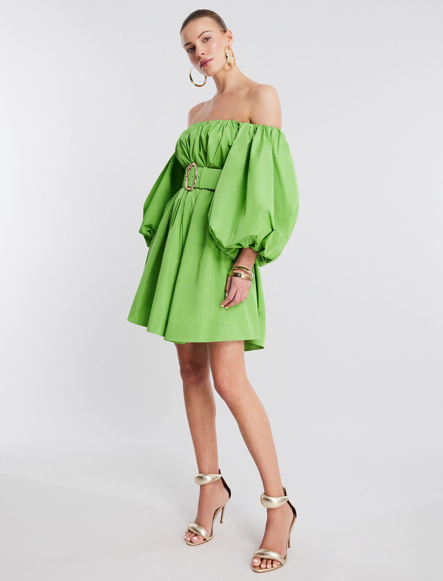 Adelaide Balloon Sleeve Mini Dress sold by BCBGMaxAzria product image thumbnail 2