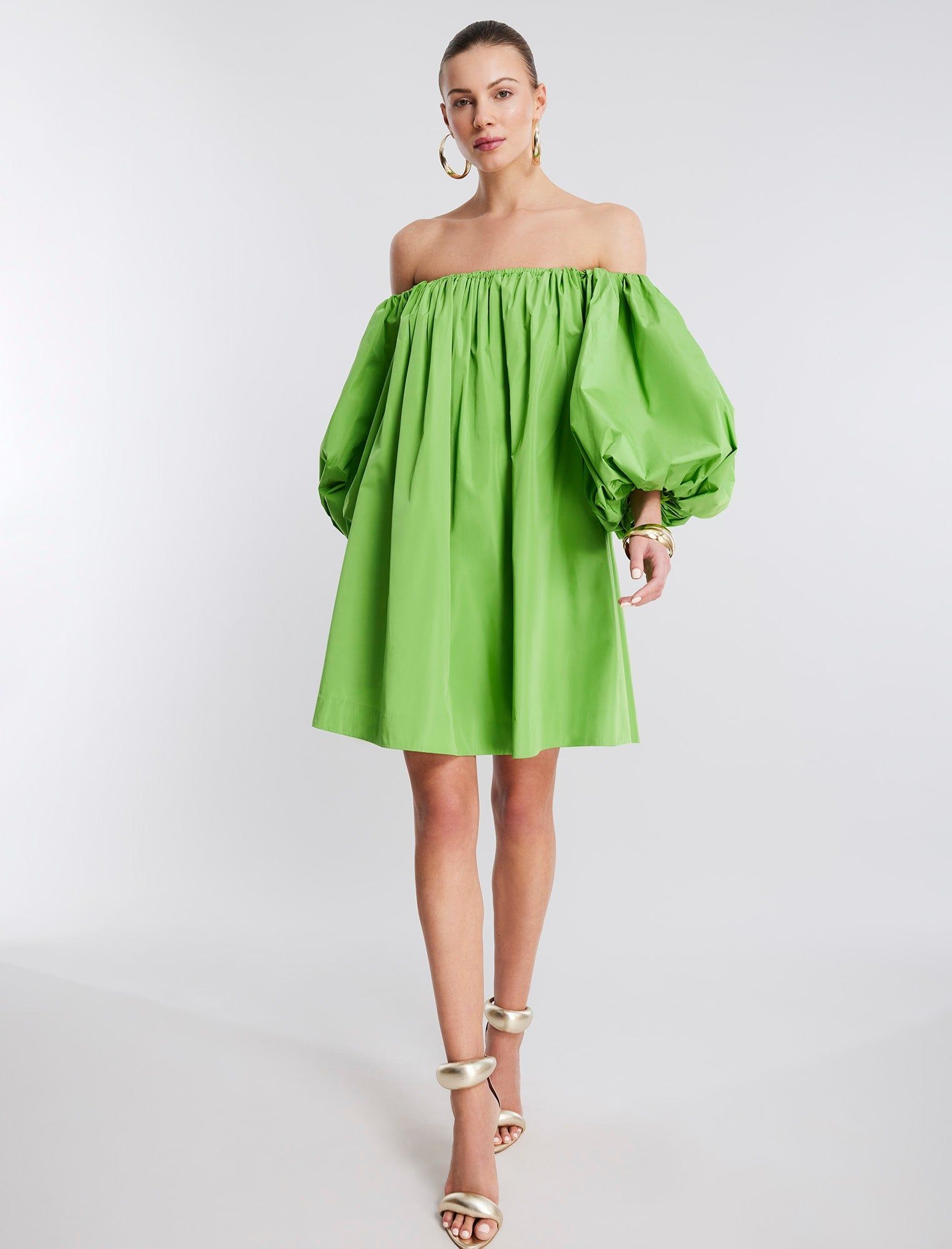 Adelaide Balloon Sleeve Mini Dress sold by BCBGMaxAzria product image thumbnail 3