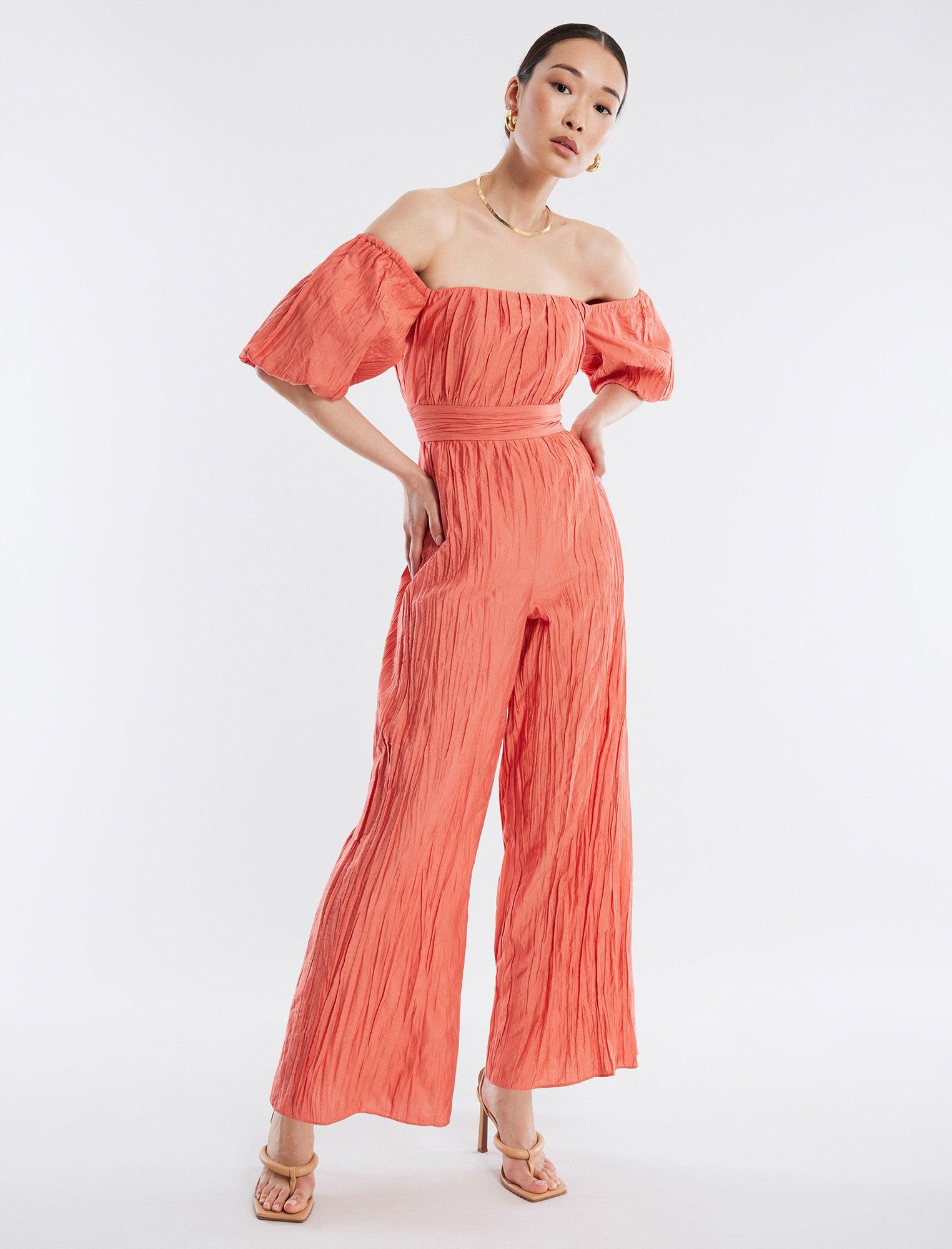Felix Puff Sleeve Jumpsuit sold by BCBGMaxAzria