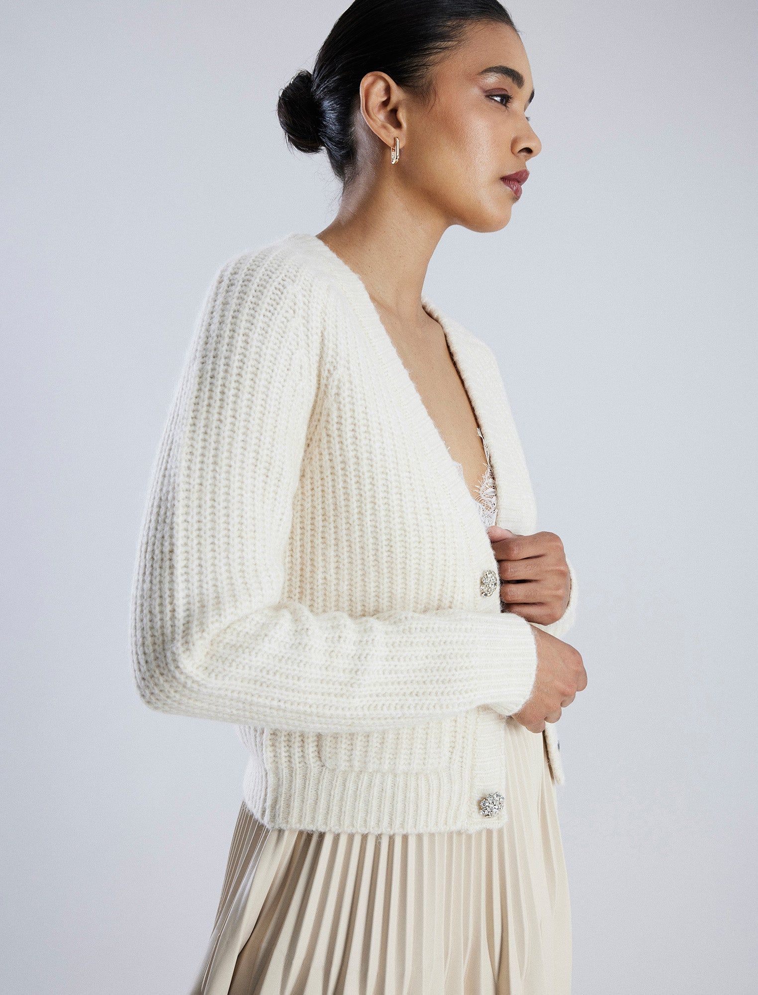 Raglan Sleeve Cardigan Sweater sold by BCBGMaxAzria product image thumbnail 3