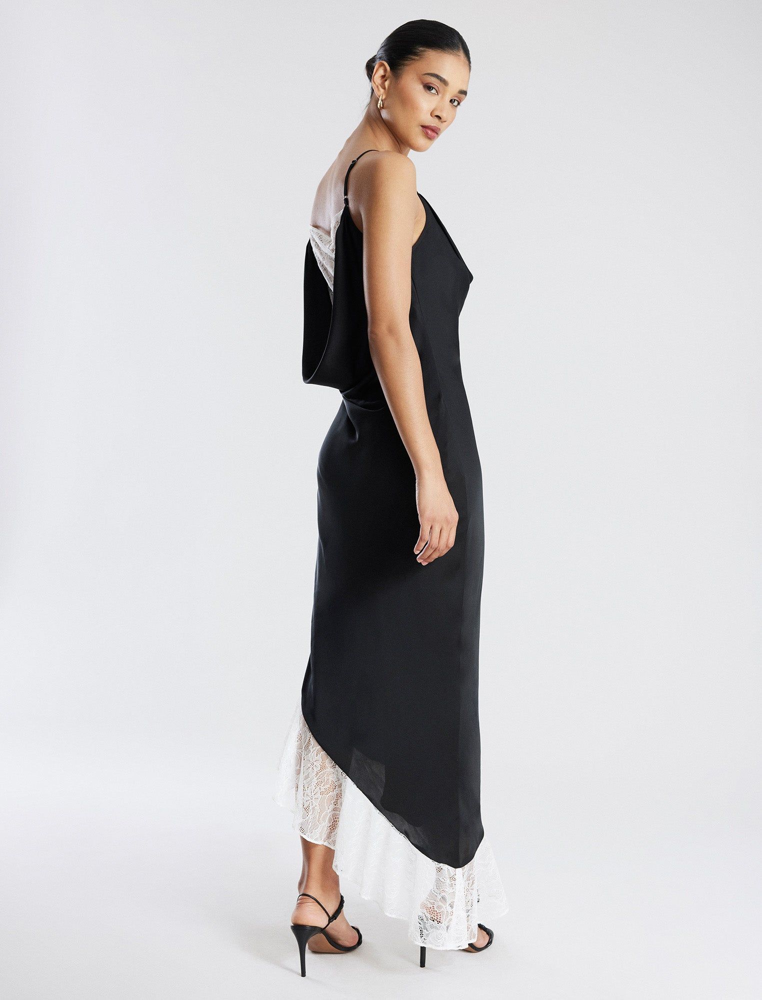 Romilly Satin Lace Gown sold by BCBGMaxAzria product image thumbnail 3