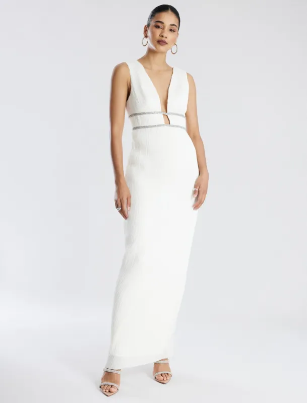 Clara Pleated Gown sold by BCBGMaxAzria