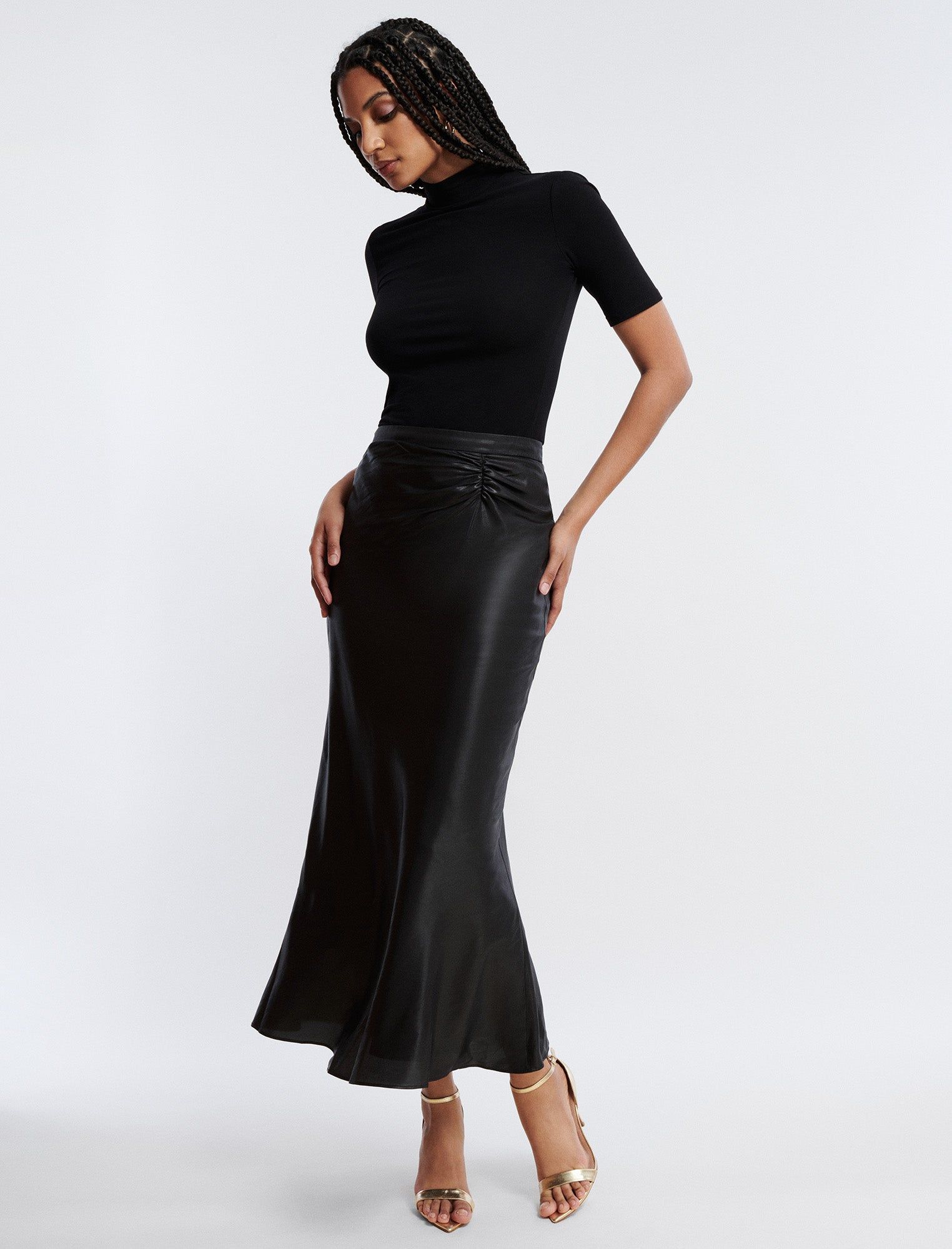 Ruched Midi Skirt sold by BCBGMaxAzria product image thumbnail 3